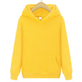 Basic hooded sweatshirt, unisex, fleece-lined, loose-fitting, versatile top for autumn and winter.